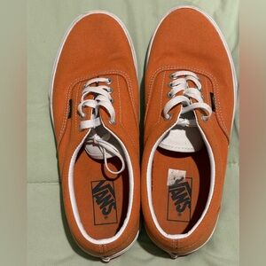 Unisex Vans Orange White Sneakers Iconic Skate Style